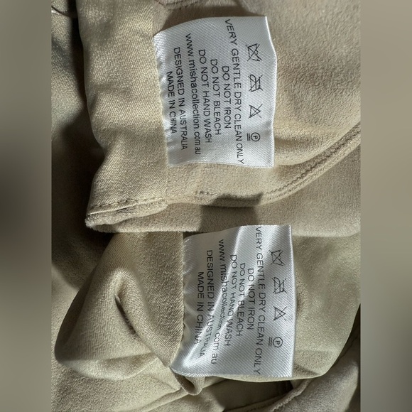 MISHA Dana Suede Top & Panette Pants Set in Buff, Size US 8, NWT - Picture 9 of 9